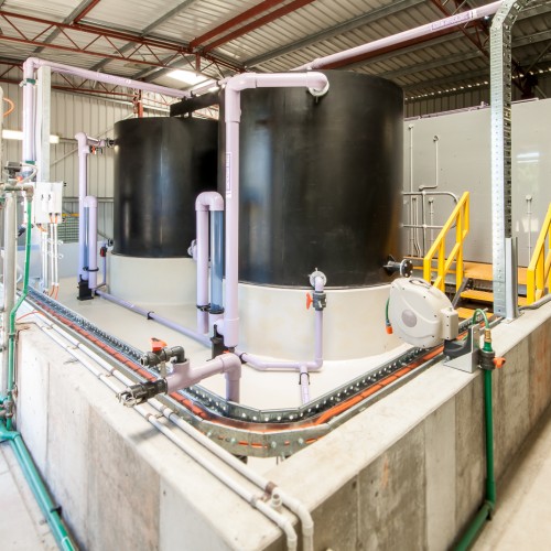Sodium Hypochlorite Storage Dosing Systems Fusion Australia Sodium Hypochlorite Tanks In A Concrete Bunded Facility