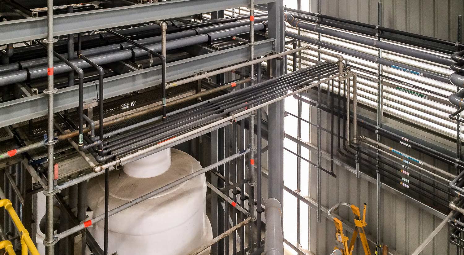 Fusion’s Pipe and Fitting Supply and Installation in Coogee Chemical’s Brisbane Processing Plant