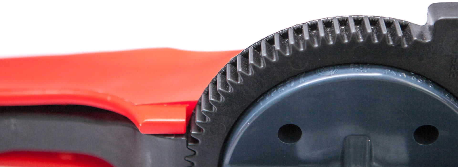 Asahi Butterfly Valve Type 57 Hand lever with ratchet settings close-up