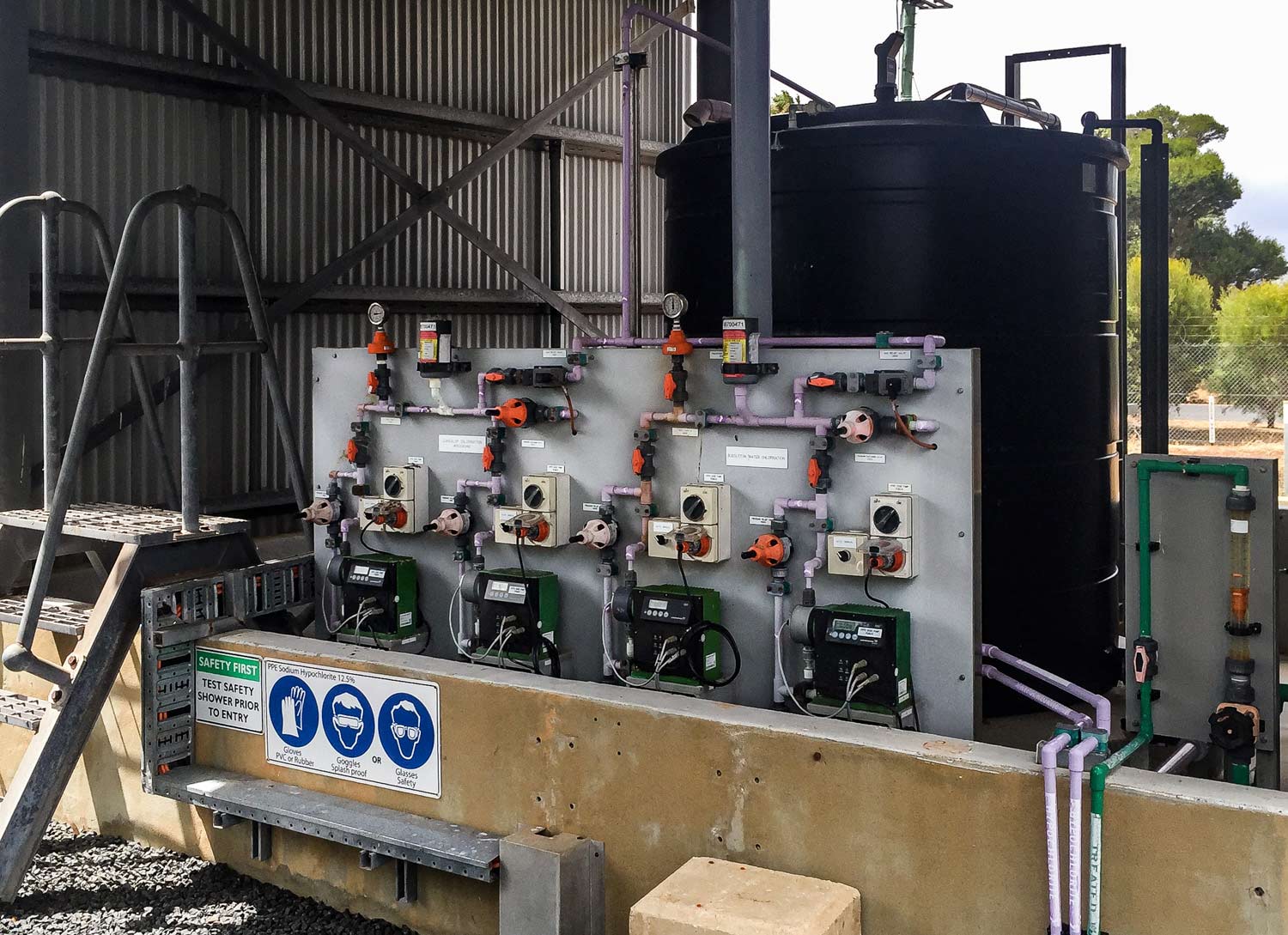 Retrofitted Safety Panel Fabrication – What the site looked like prior to Fusion’s Work