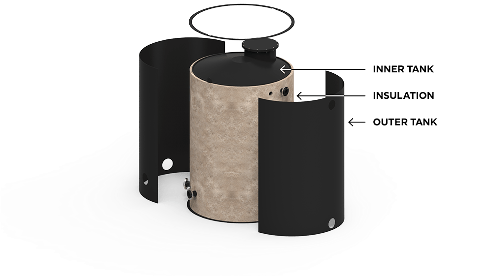 Fusion’s Insulated Dual Wall Sodium Hydroxide Storage Tank