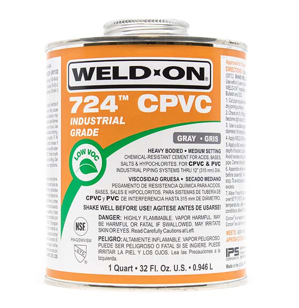 Weld On 724 CPVC & UPVC Solvent Cement