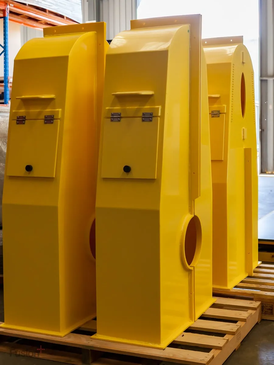 Yellow PE machine guards