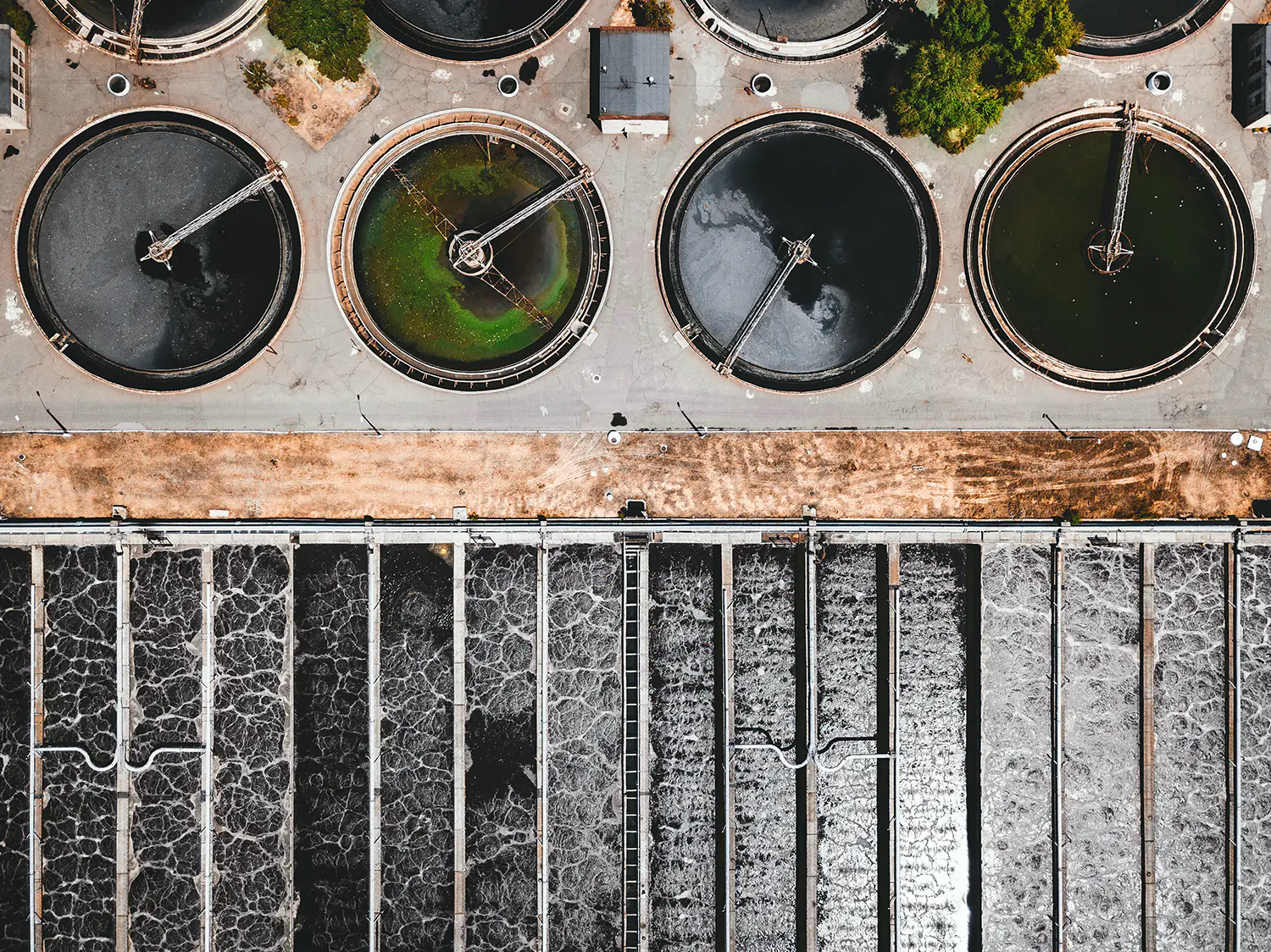 Water Treatment Plant Drone Photo