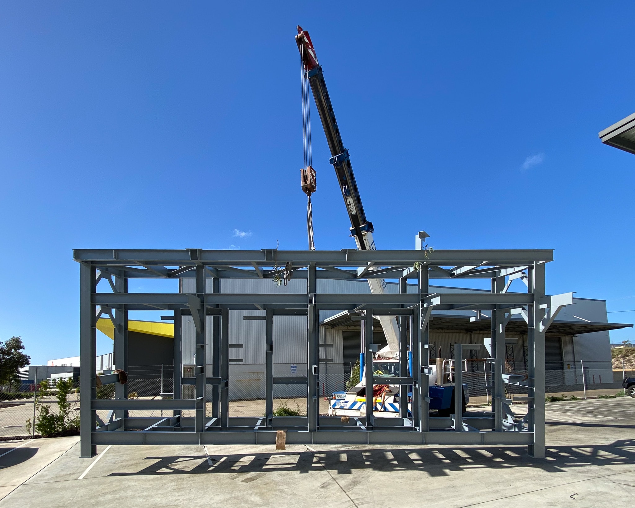 Client supplied steel frames delivered to our Bibra Lake fabrication facility
